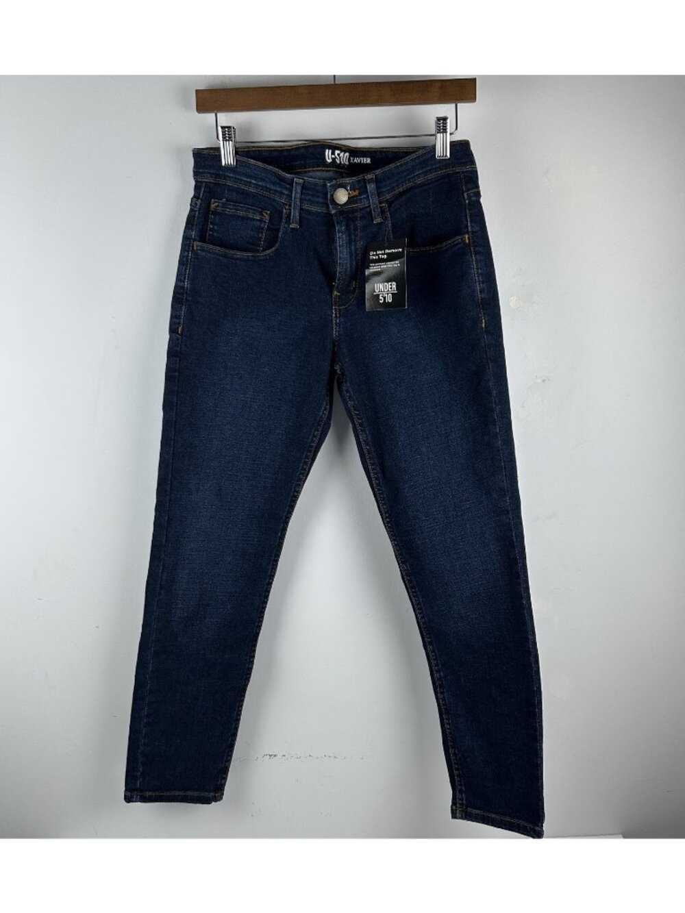 U 510 Jeans Mens 30x28 Dark Blue Xavier Stretch Denim NWT